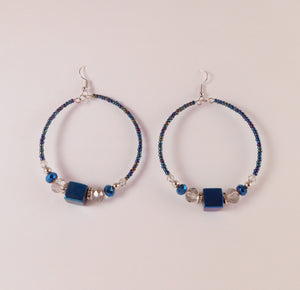 Beaded Circle Earrings In Multiple Colors