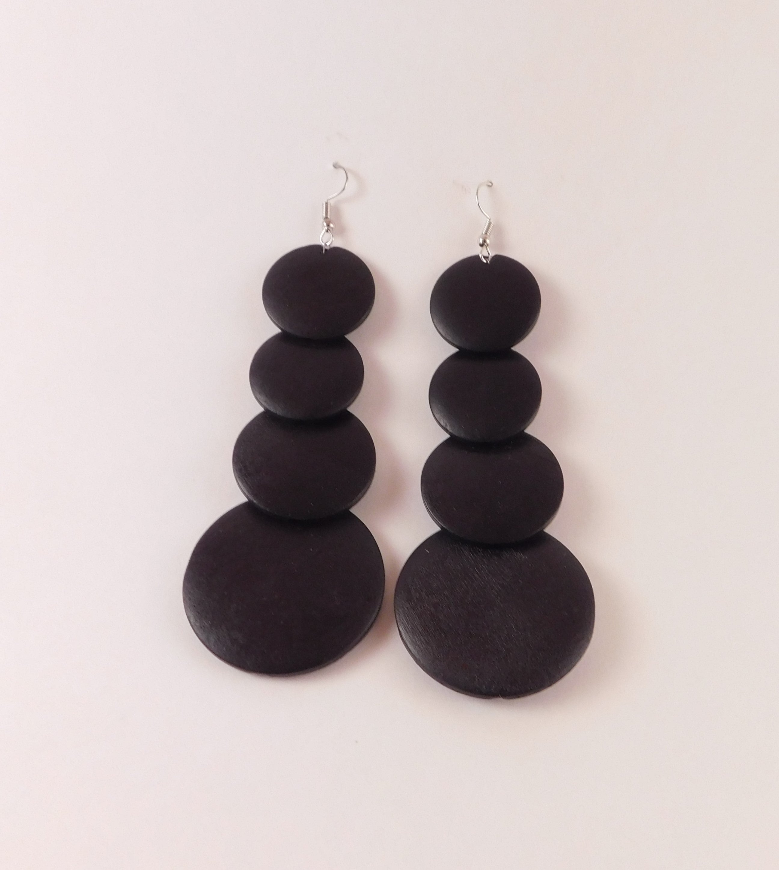 4-Circle Wood Earrings In 3 Shades