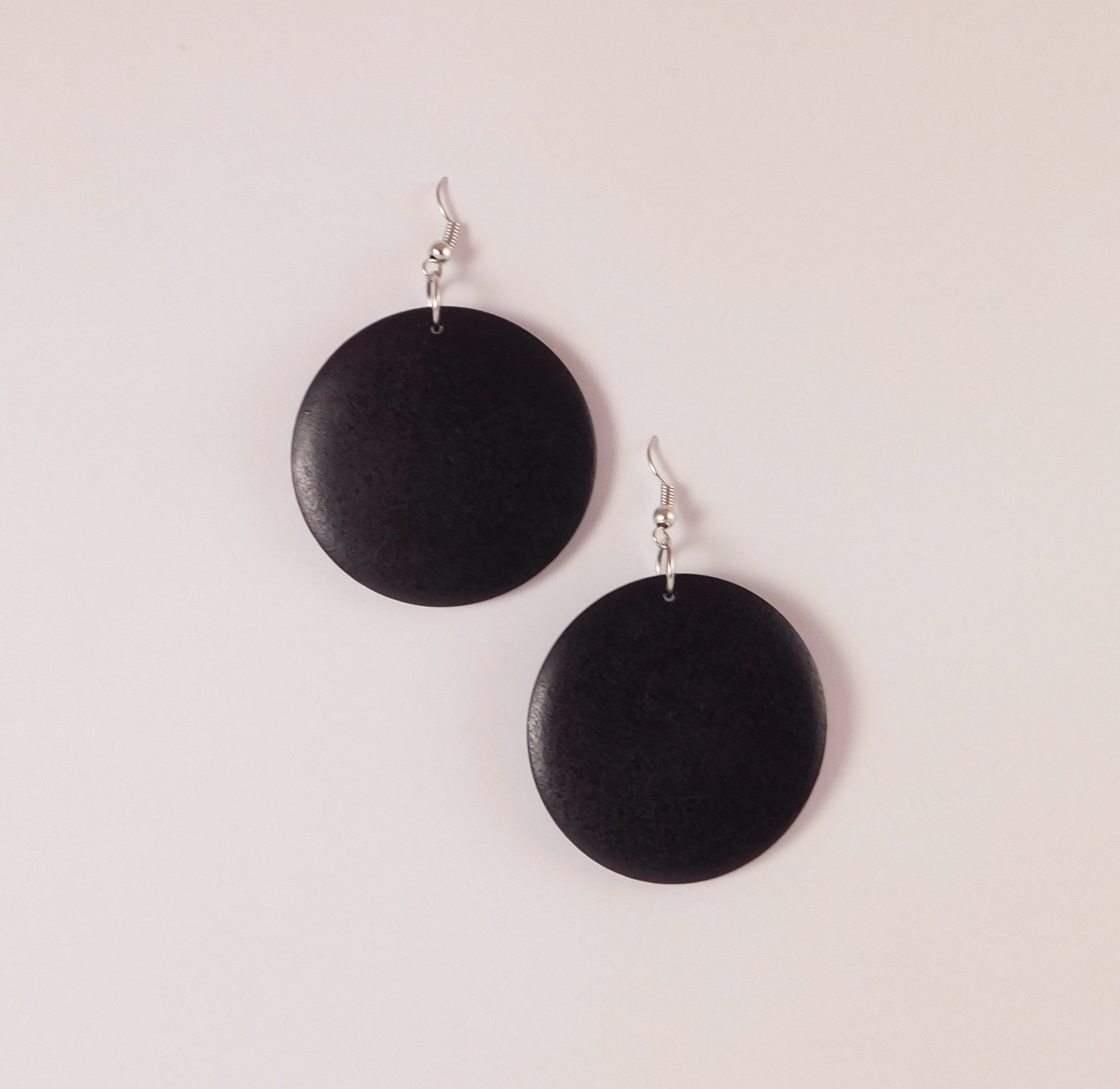 Circle Style Wood Earrings In 3 Shades