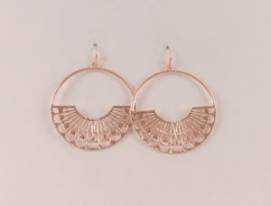 Circle Cut Out Metal Earrings in 2 Colors