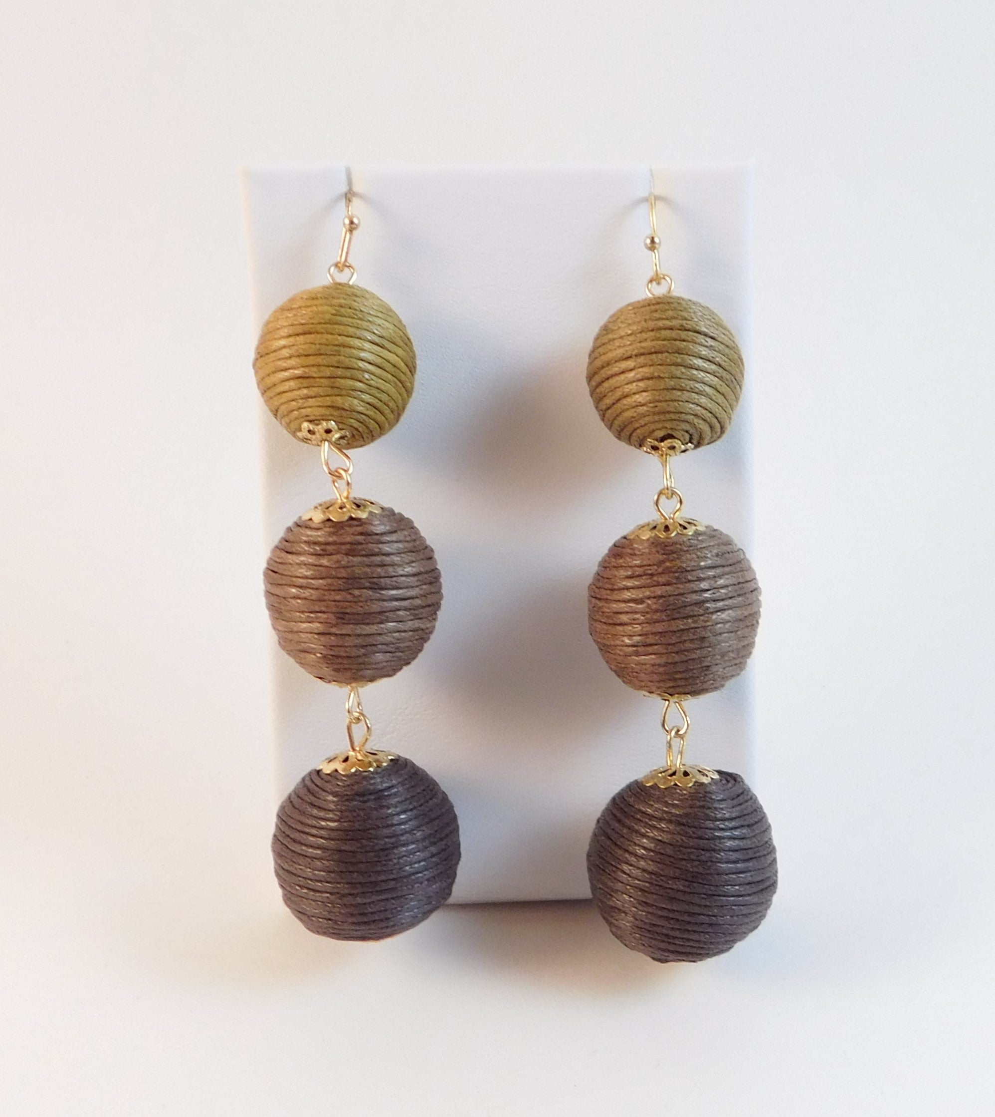 Triple Threaded Ball Earring in 2 Colors