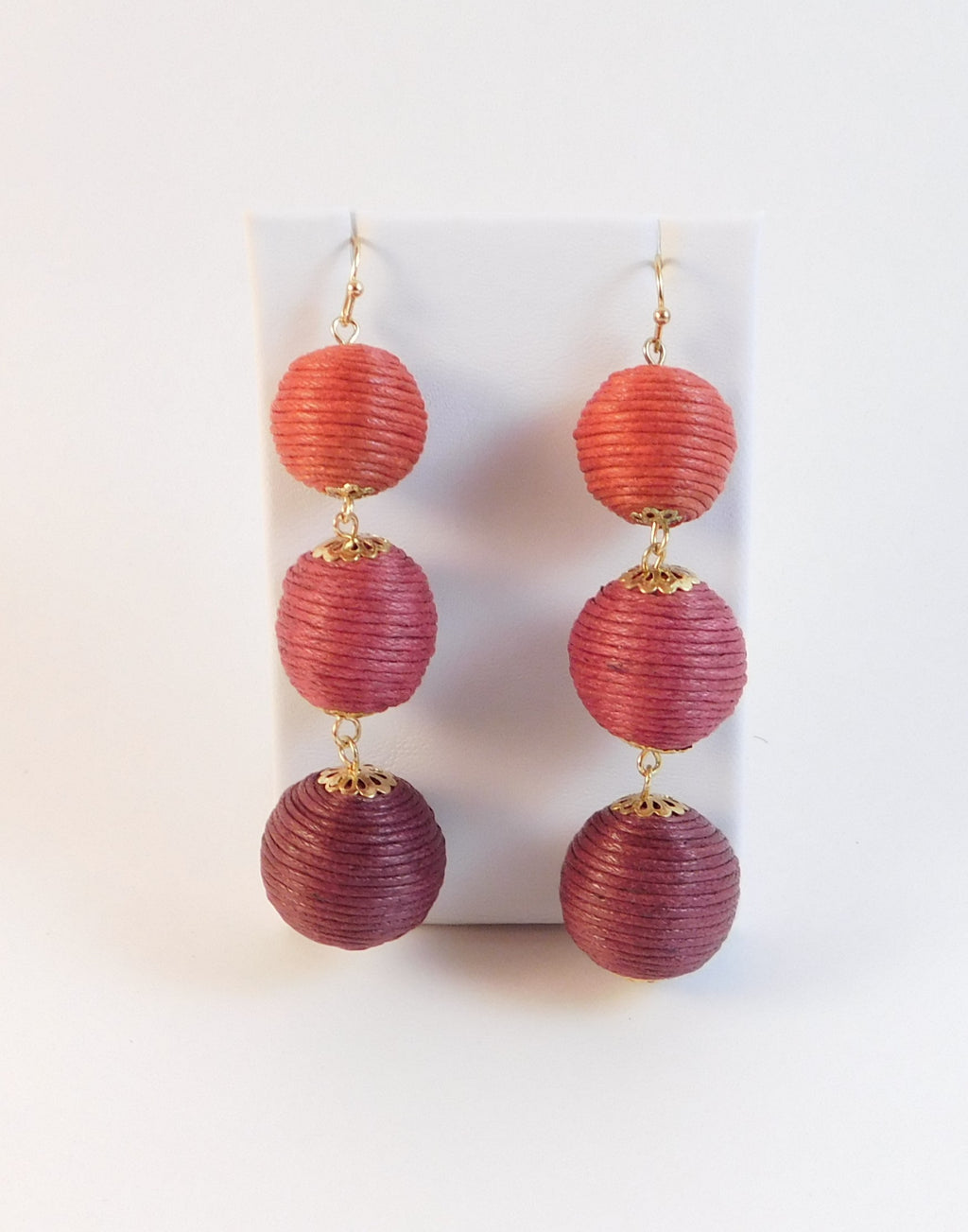 Triple Threaded Ball Earring in 2 Colors