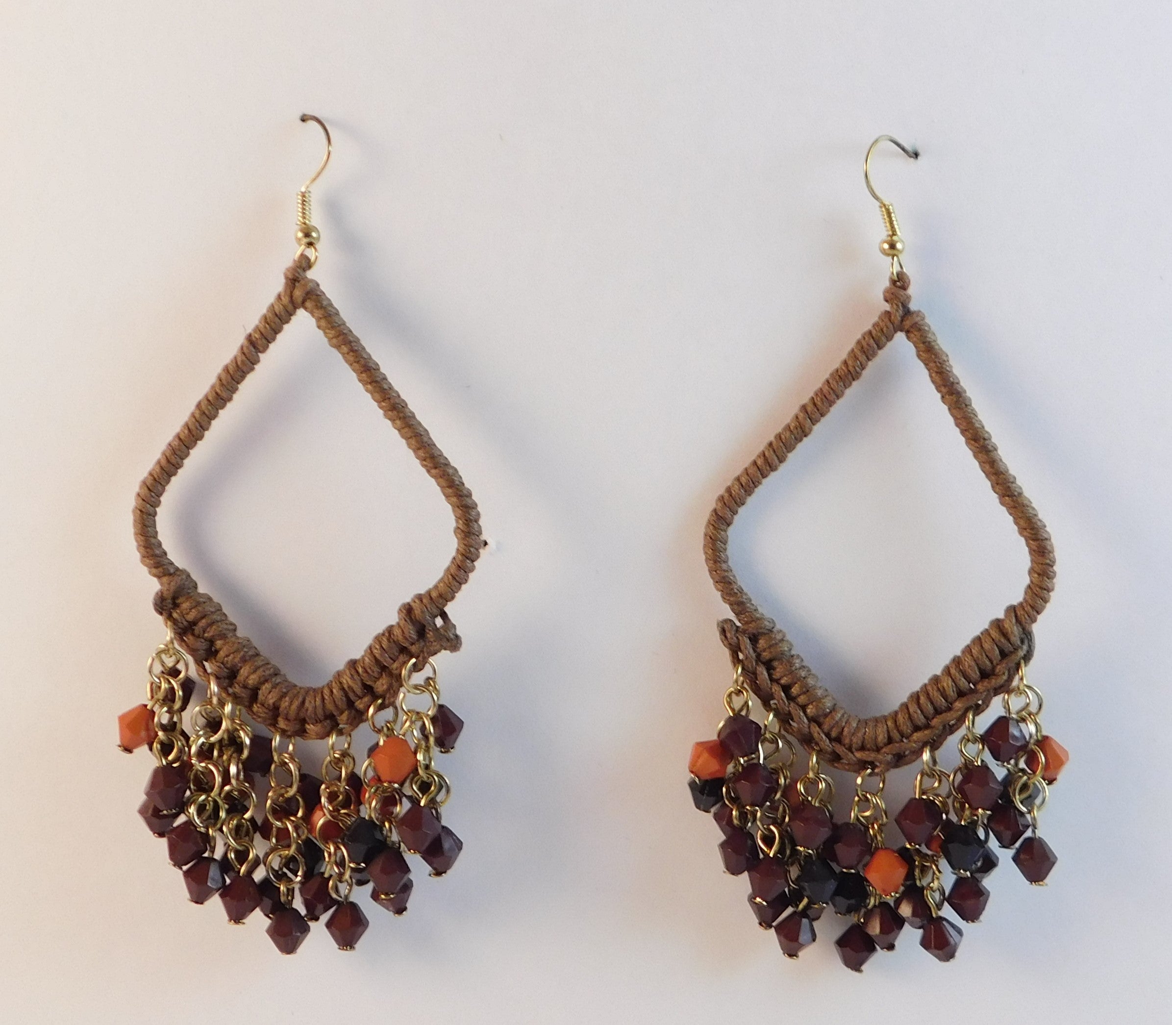 Fringe Beaded Earrings in 2 Colors