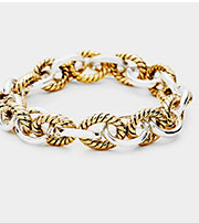 Metal Chain Link Stretch Bracelet