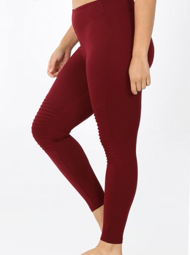 Full Length Moto Leggings In 2 Colors