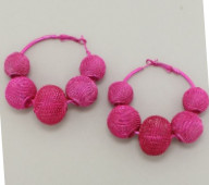 Mesh Ball Hoop Earrings in 3 Colors