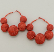 Mesh Ball Hoop Earrings in 3 Colors