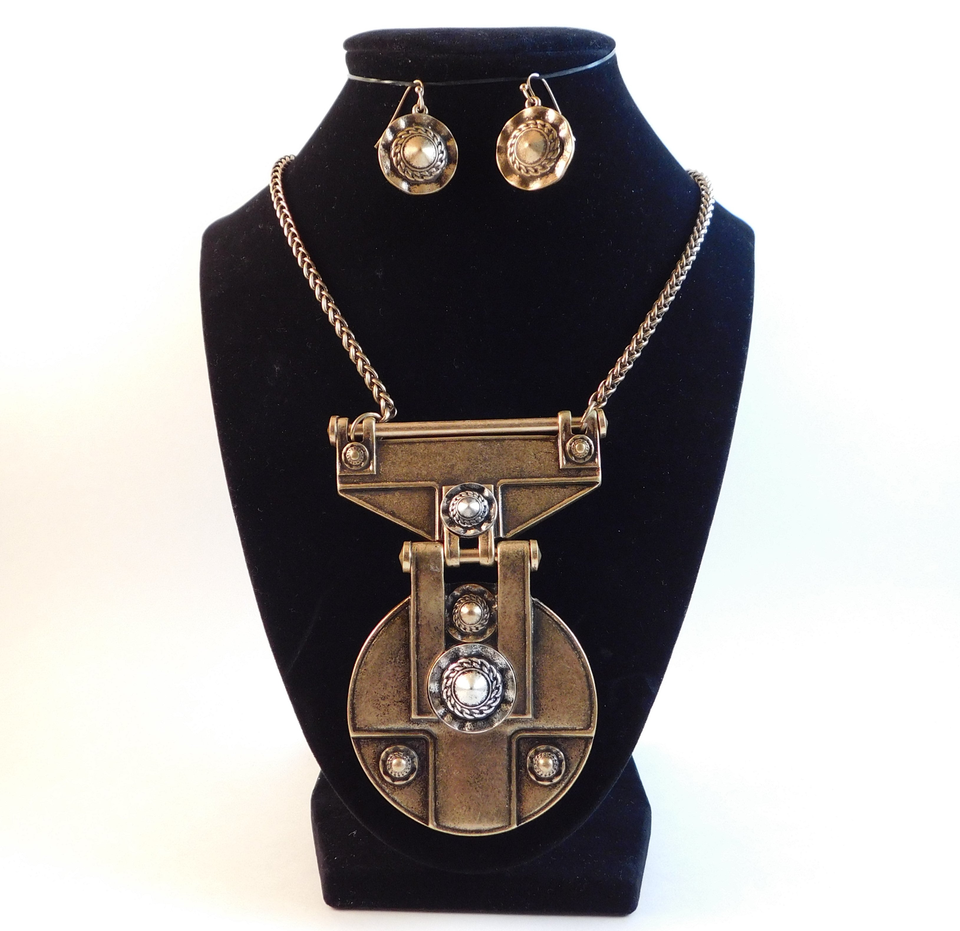 Steampunk Necklace and Earring Set in 2 Colors