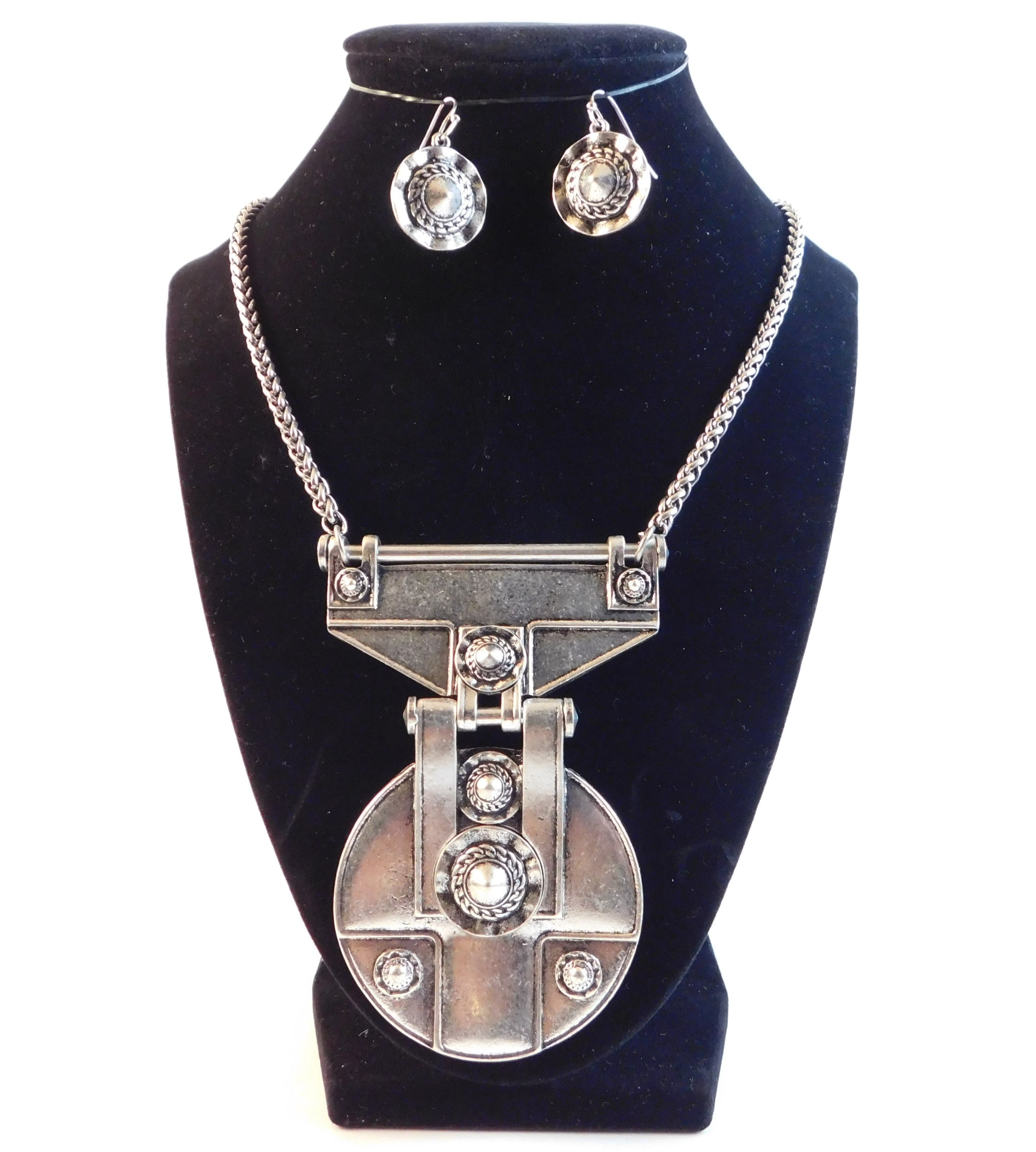 Steampunk Necklace and Earring Set in 2 Colors