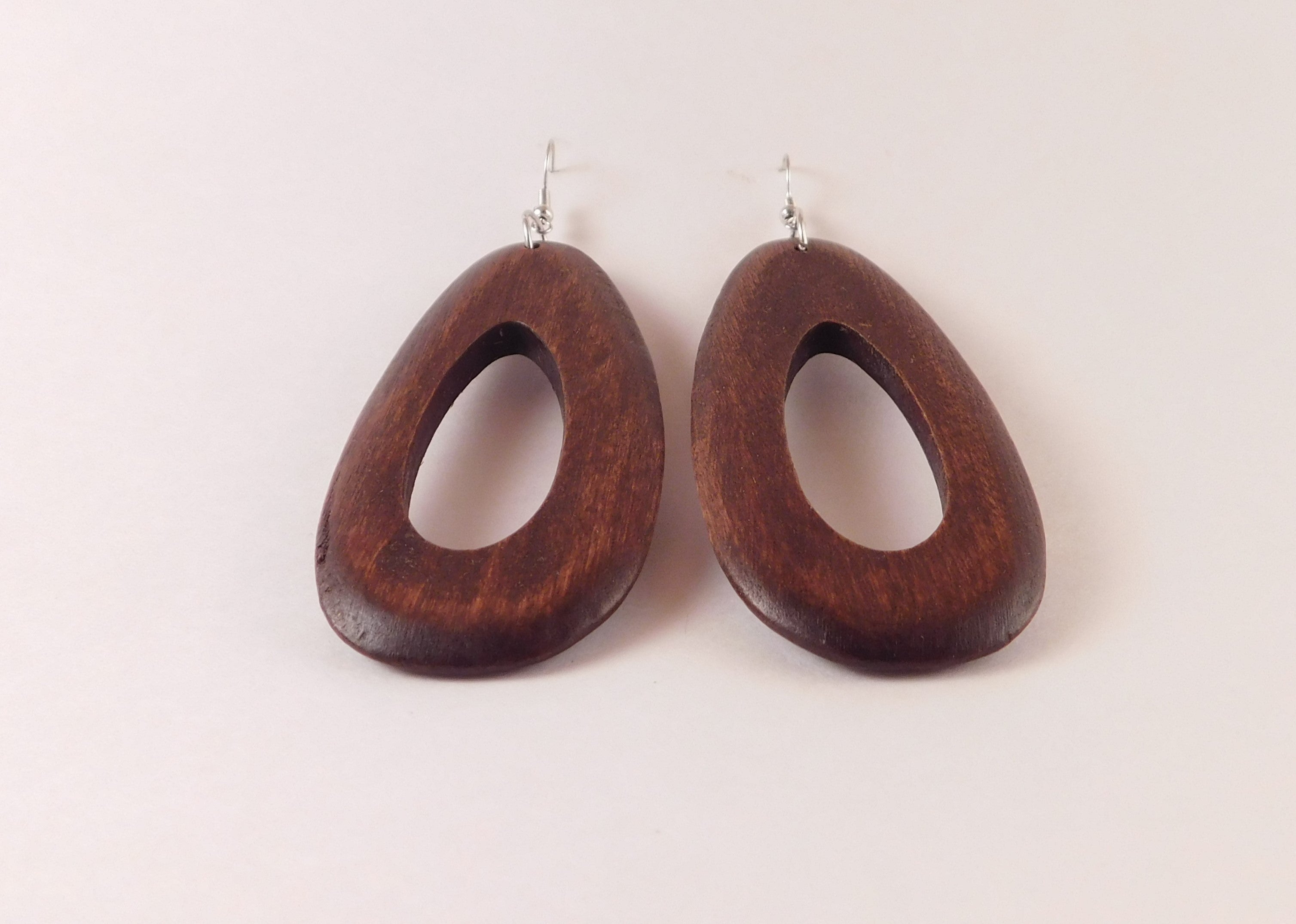 Wood Hoop Earrings