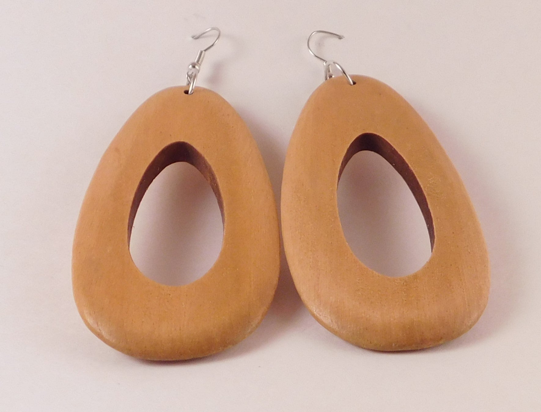 Wood Hoop Earrings